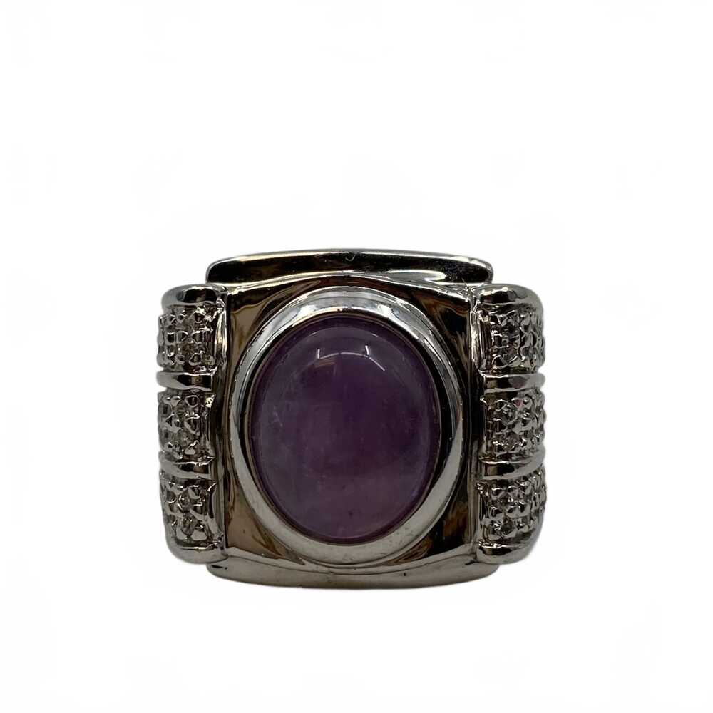 Vintage Amethyst Silver Ring | Purple & Silver, OS